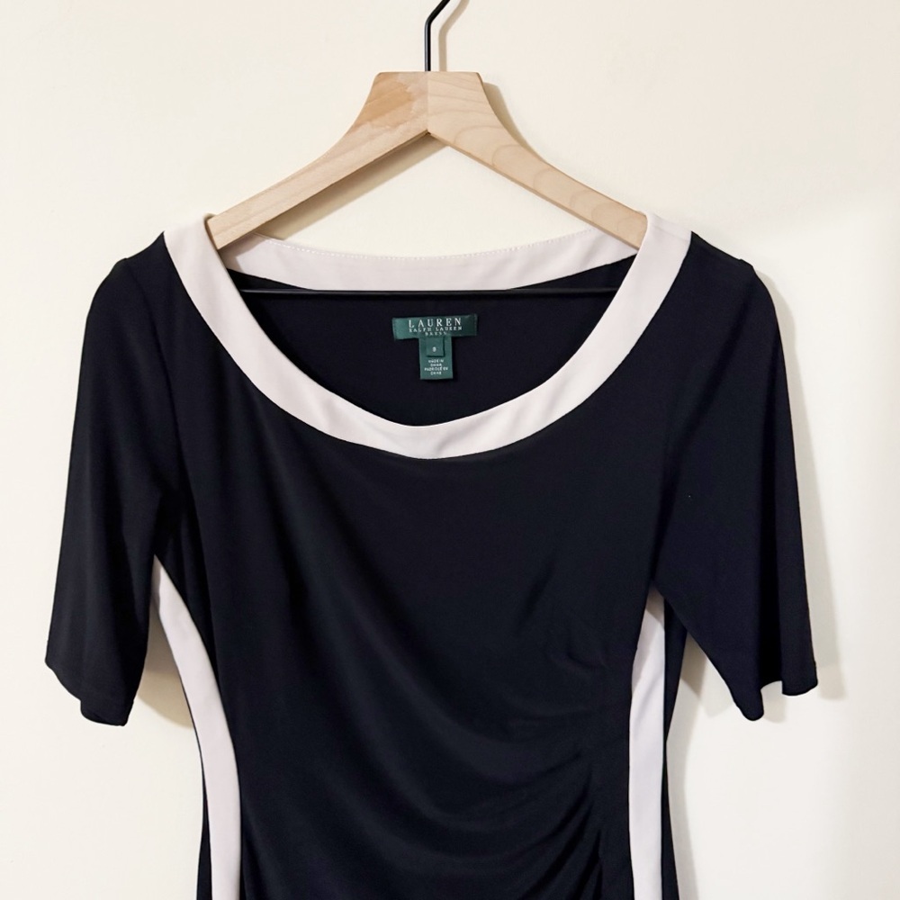 Lauren Ralph Lauren Vintage Womens Black Sheath Dress Size 8 - Picture 4 of 5